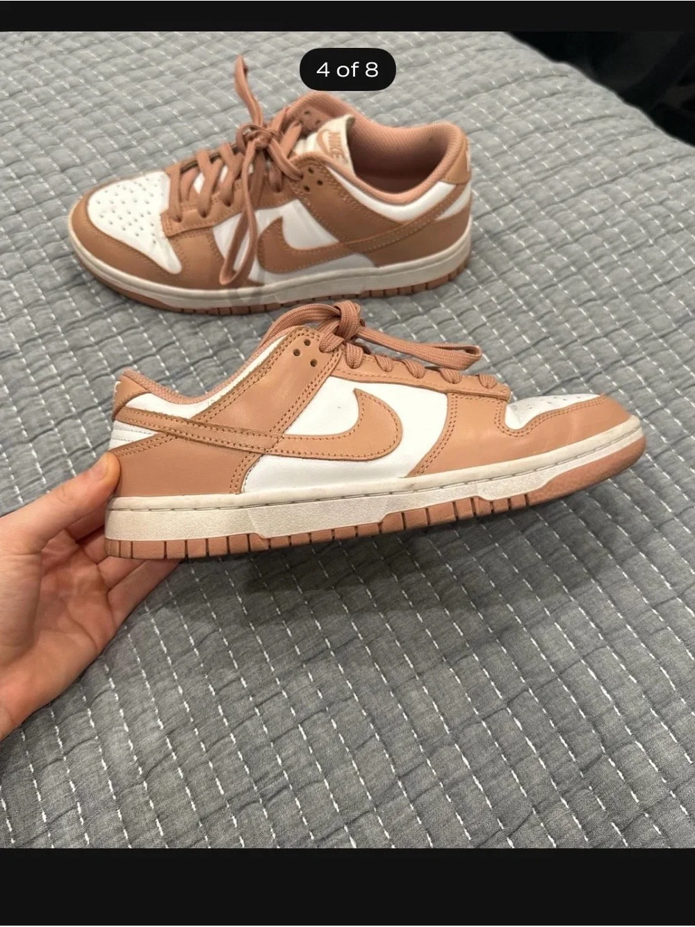 Nike Low-Top Sneakers in Brown and White
